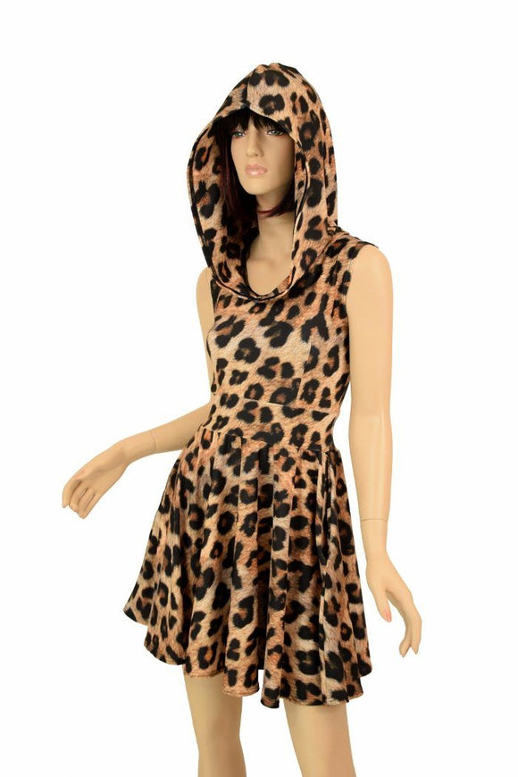 Leopard Pocket Skater Dress - Coquetry Clothing