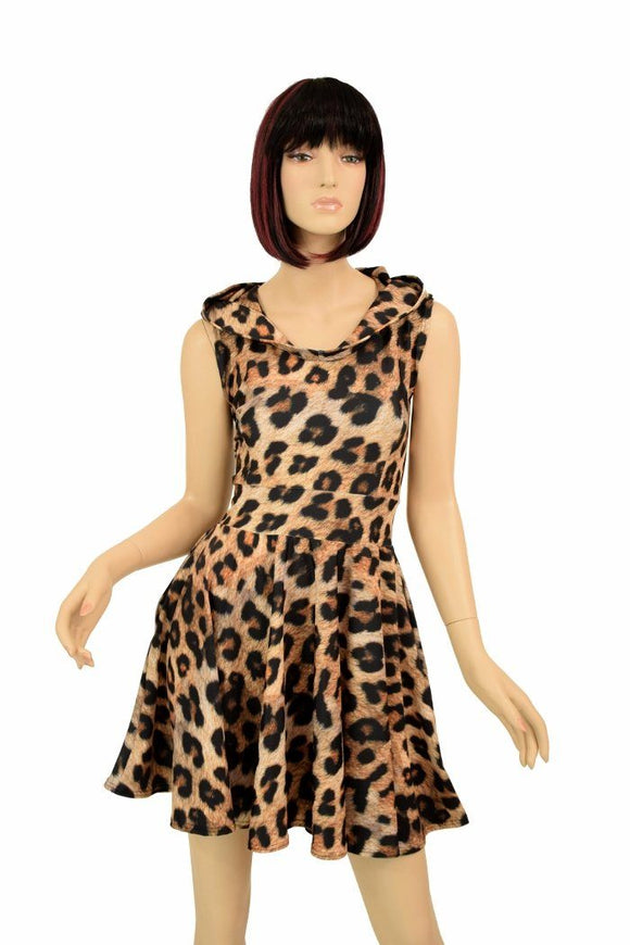 Leopard Pocket Skater Dress - Coquetry Clothing