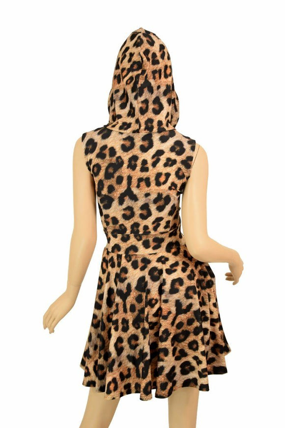 Leopard Pocket Skater Dress - Coquetry Clothing