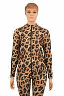 Leopard Print 2PC Zipper Front Leisure Suit - Coquetry Clothing