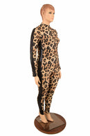Leopard Print 2PC Zipper Front Leisure Suit - Coquetry Clothing