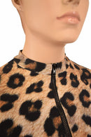 Leopard Print 2PC Zipper Front Leisure Suit - Coquetry Clothing