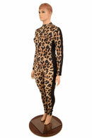 Leopard Print 2PC Zipper Front Leisure Suit - Coquetry Clothing