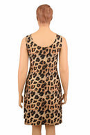Leopard Print A - line Drawstring Keyhole Dress - Coquetry Clothing