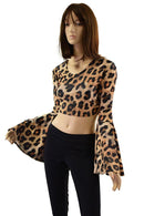 Leopard Print Crop Top - Coquetry Clothing