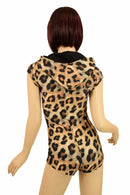 Leopard Print Hoodie Romper - Coquetry Clothing