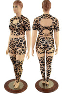 Leopard Print Nirvana Set with Thigh High Leg Warmers - Coquetry Clothing
