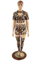 Leopard Print Nirvana Set with Thigh High Leg Warmers - Coquetry Clothing