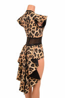 Leopard Print Tuxedo Back Romper - Coquetry Clothing