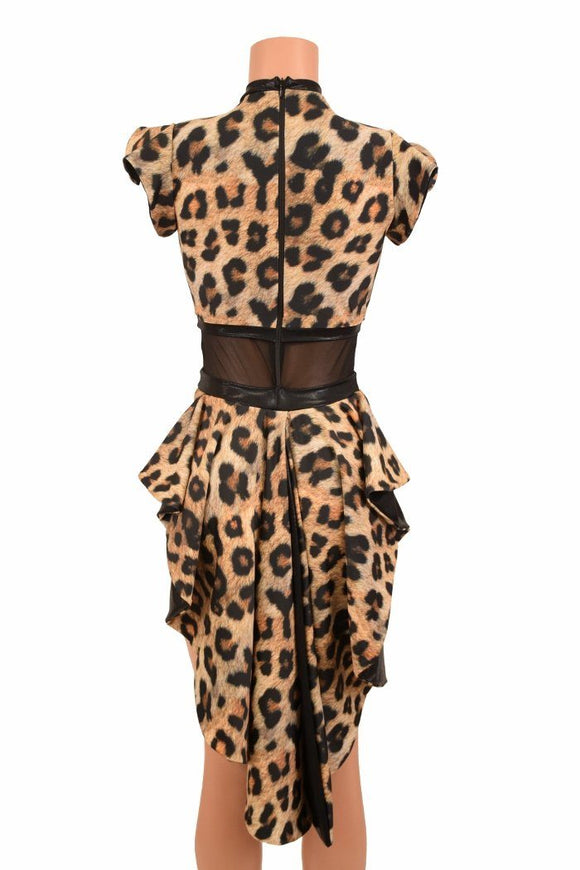 Leopard Print Tuxedo Back Romper - Coquetry Clothing