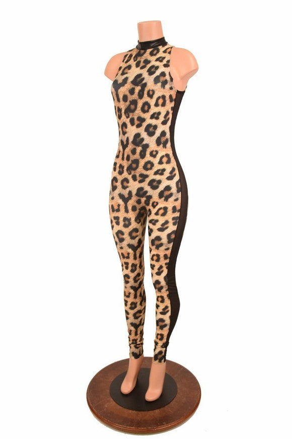 Leopard Side Panel Catsuit - Coquetry Clothing