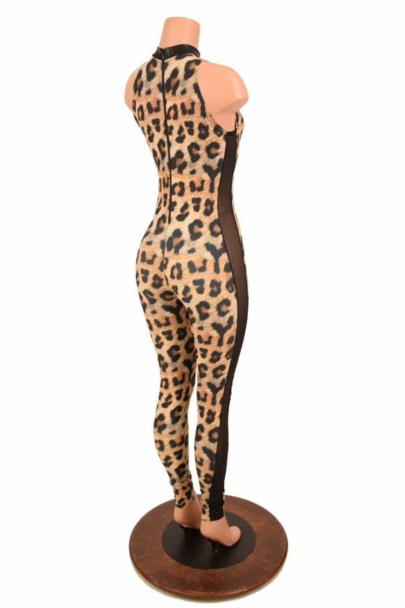 Leopard Side Panel Catsuit - Coquetry Clothing