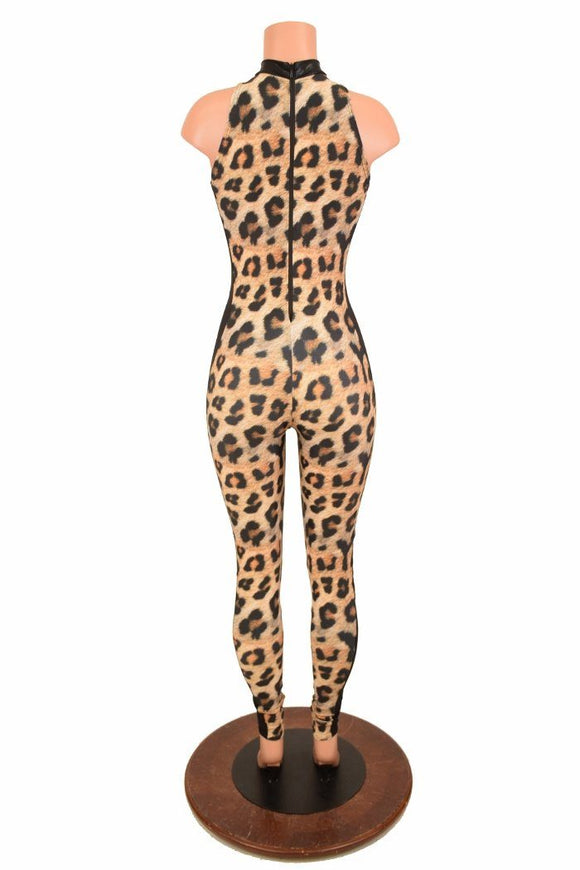 Leopard Side Panel Catsuit - Coquetry Clothing