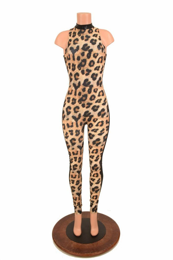 Leopard Side Panel Catsuit - Coquetry Clothing