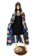 Lightning & Galaxy Reversible Hooded Cape - Coquetry Clothing