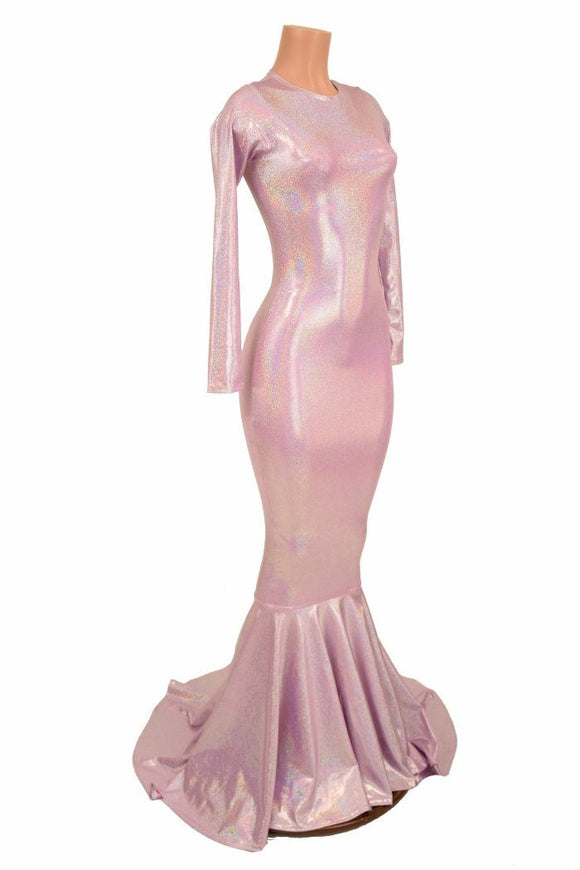 Lilac Back Zipper Gown - Coquetry Clothing