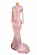 Lilac Back Zipper Gown - Coquetry Clothing