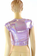 Lilac Cap Sleeve Crop - Coquetry Clothing