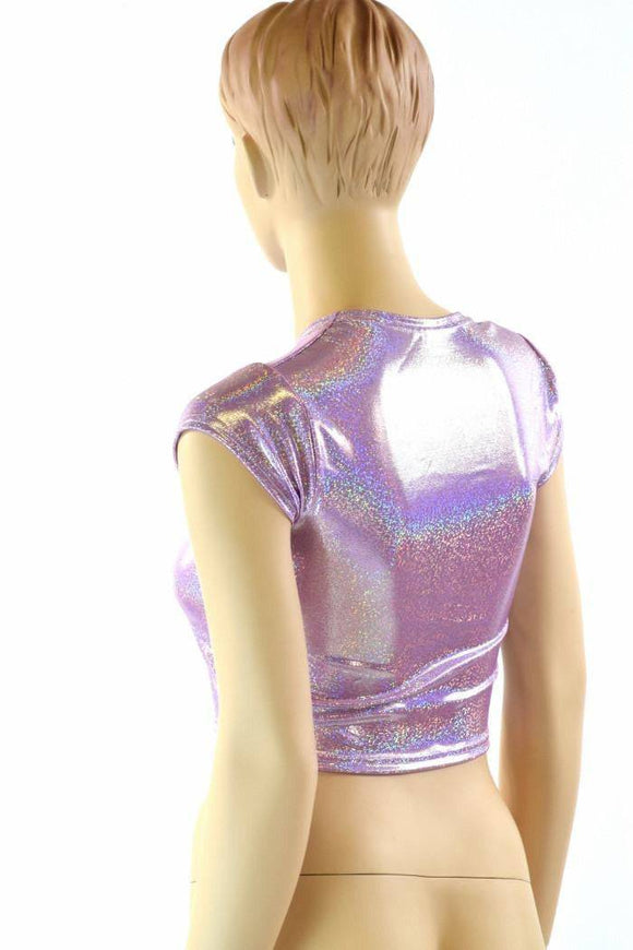 Lilac Cap Sleeve Crop - Coquetry Clothing