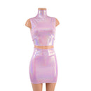 Lilac Crop Top & Bodycon Skirt Set - Coquetry Clothing