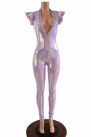 Lilac Flip Sleeve Plunging V Catsuit - Coquetry Clothing