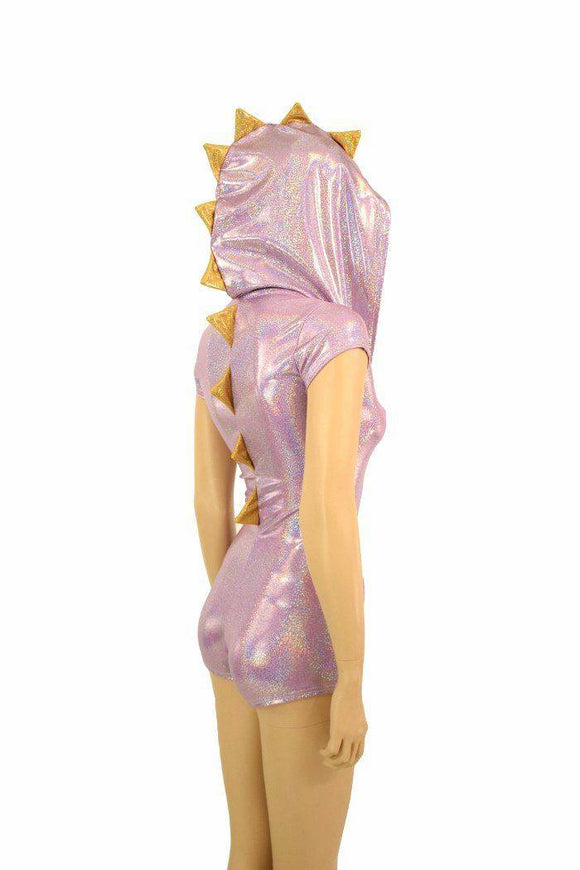Lilac & Gold Dragon Hoodie Romper - Coquetry Clothing