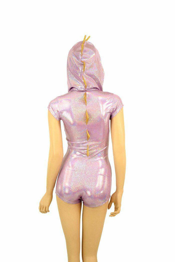 Lilac & Gold Dragon Hoodie Romper - Coquetry Clothing