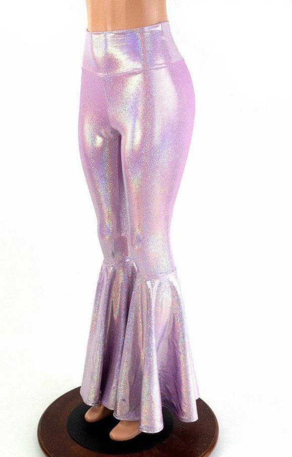 Lilac High Waist Bell Bottom Flares - Coquetry Clothing