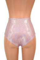 Lilac Holo Front Lace Up Siren Shorts - Coquetry Clothing