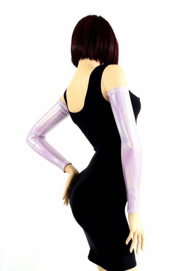 Lilac Holographic Arm Warmer Sleeves - Coquetry Clothing