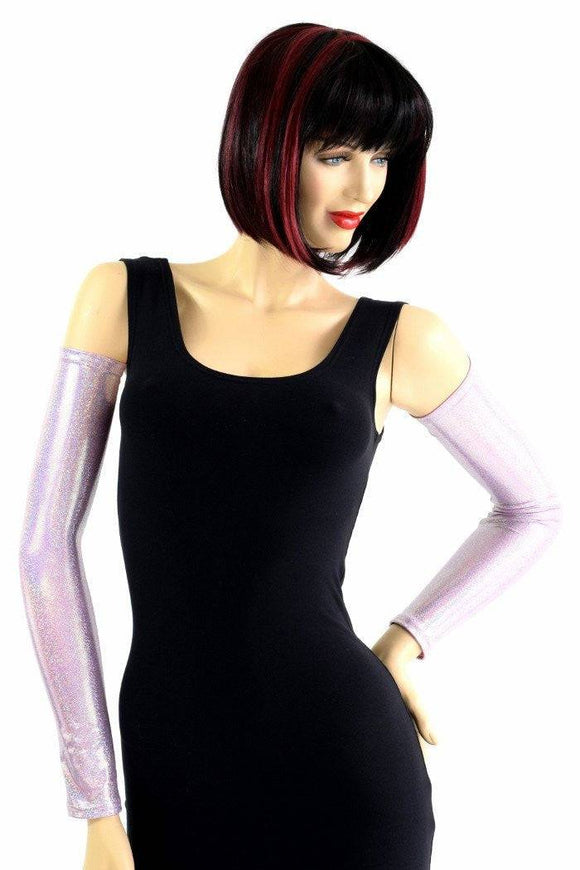 Lilac Holographic Arm Warmer Sleeves - Coquetry Clothing
