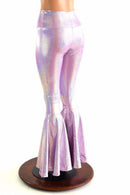Lilac Holographic Bell Bottom Flares - Coquetry Clothing