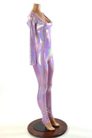 Lilac Holographic Catsuit - Coquetry Clothing