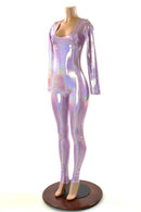 Lilac Holographic Catsuit - Coquetry Clothing