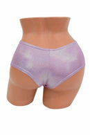 Lilac Holographic Cheeky Booty Shorts - Coquetry Clothing