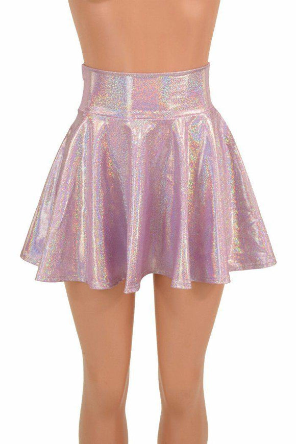 Lilac Holographic Mini Rave Skirt - Coquetry Clothing