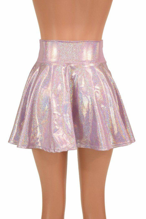 Lilac Holographic Mini Rave Skirt - Coquetry Clothing