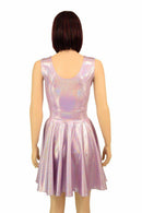 Lilac Holographic Skater Dress - Coquetry Clothing