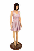 Lilac Holographic Skater Dress - Coquetry Clothing