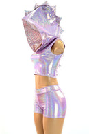 Lilac Holographic Sparkly Jewel Fabric - Coquetry Clothing