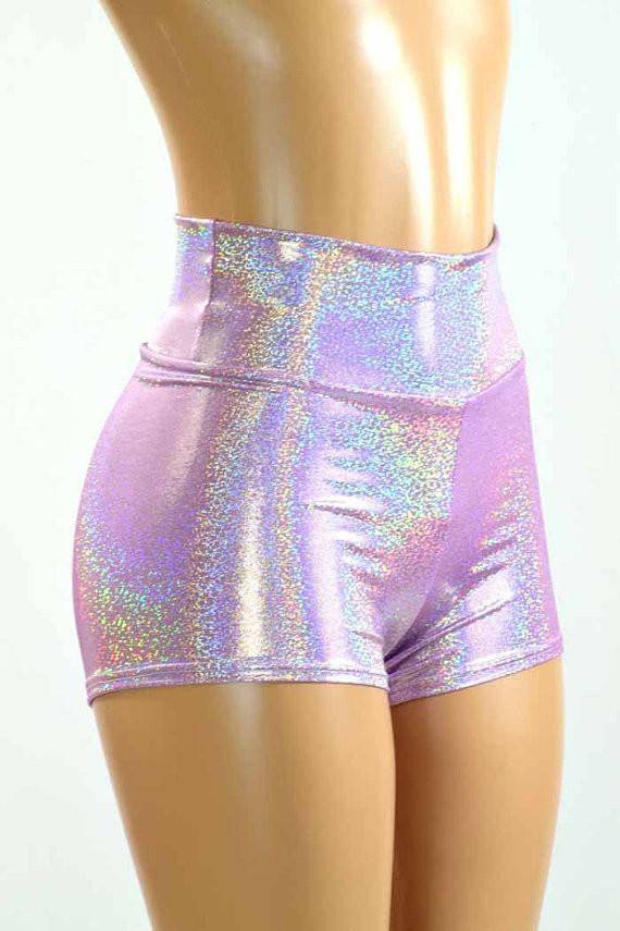 Lilac Holographic Sparkly Jewel Fabric - Coquetry Clothing