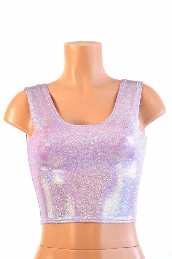 Lilac Holographic Tank Crop - Coquetry Clothing