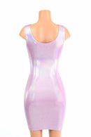 Lilac Holographic Tank Dress - Coquetry Clothing