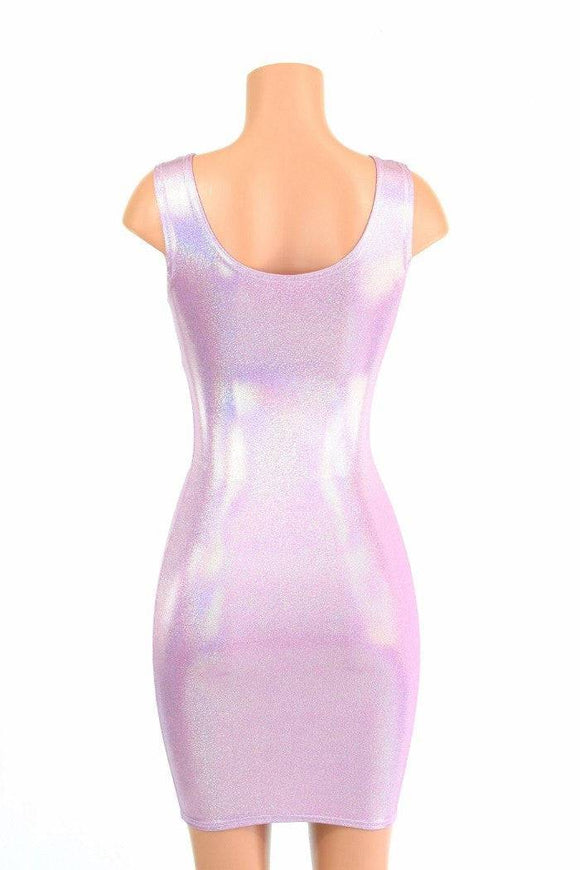 Lilac Holographic Tank Dress - Coquetry Clothing