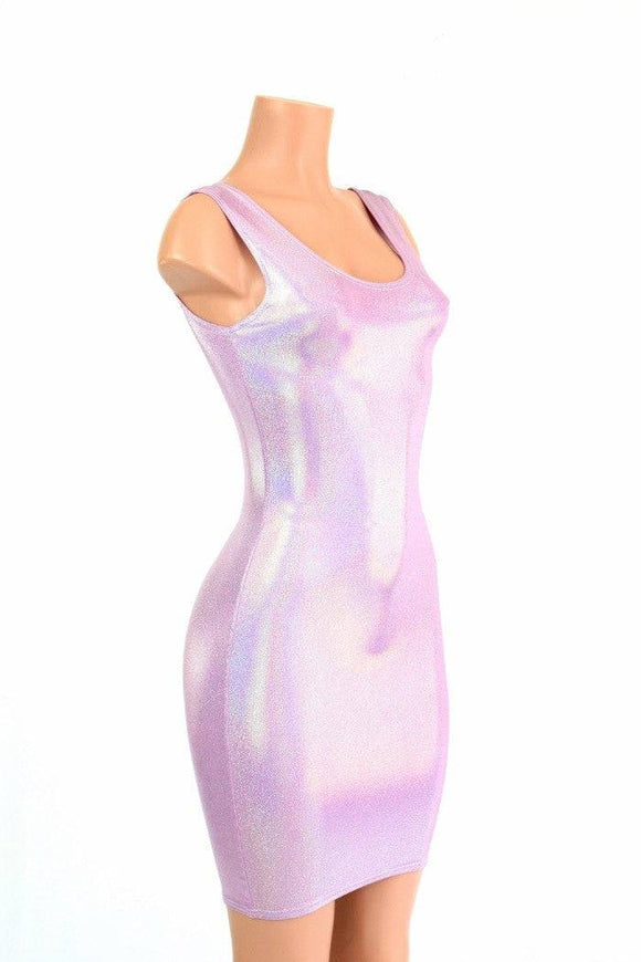 Lilac Holographic Tank Dress - Coquetry Clothing