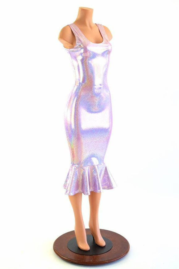 Lilac Holographic Wiggle Dress - Coquetry Clothing
