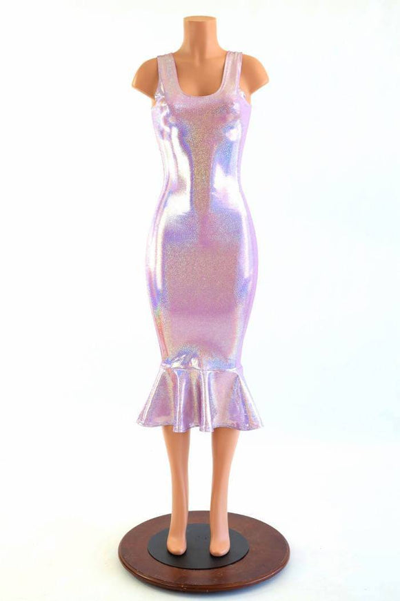 Lilac Holographic Wiggle Dress - Coquetry Clothing