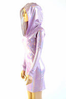 Lilac Long Sleeve Hoodie Dress - Coquetry Clothing