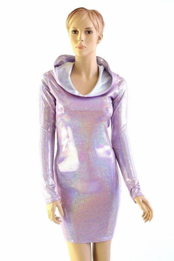 Lilac Long Sleeve Hoodie Dress - Coquetry Clothing