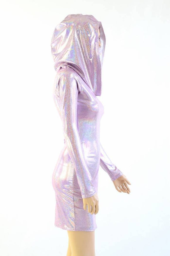 Lilac Long Sleeve Hoodie Dress - Coquetry Clothing